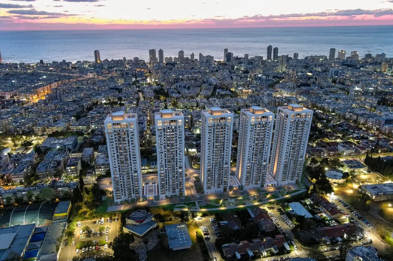 מודל אדריכלי בקנה מידה 1:75 של פרויקט מעוז דניאל, כצנלסון בת ים — הדפסת תלת מימד וחיתוך לייזר
